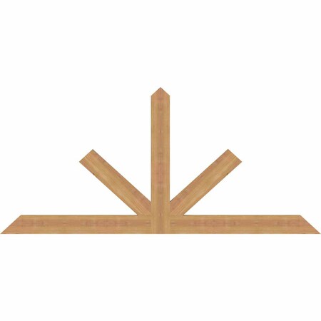 Ekena Millwork Saratoga Timber Gable Bracket, Western Red Cedar, 60"W x 27"H x 1 1/2"D x 3 1/2"F, 11/12 Pitch GBW060X27X0204SAR00SWR